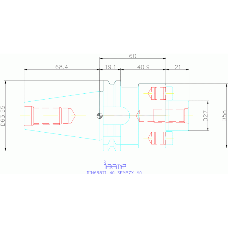 DIN69871 40 SEM27X 60