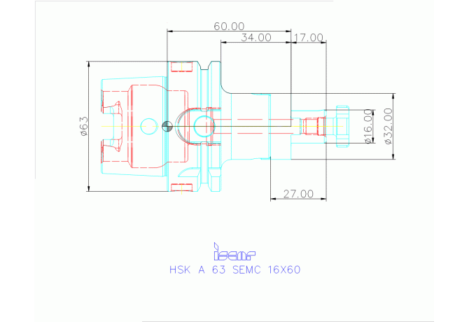 HSK A63 SEMC16X60