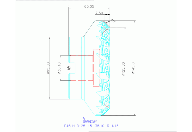 F45LN D125-15-38.10-R-N15