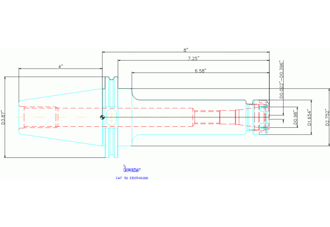 CAT50 ER25X8.000