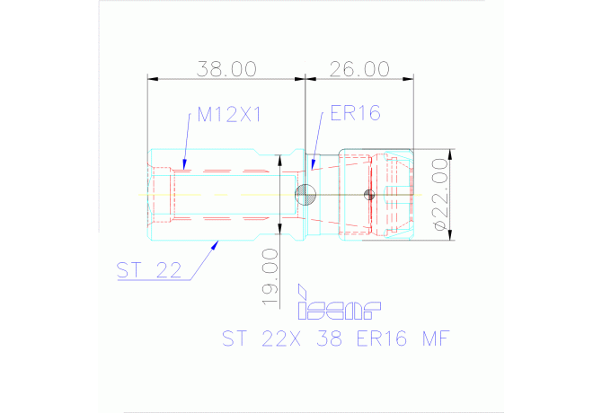 ST 22X 38 ER16 MF