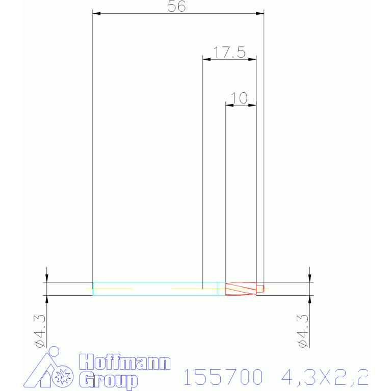 155700 4,3X2,2