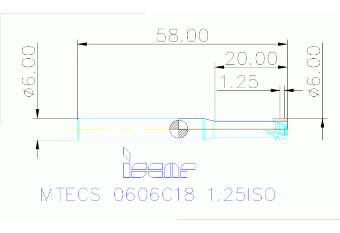 MTECS 0606C18 1.25ISO IC908