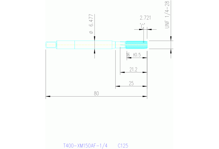 T400-XM150AF-1/4 C125