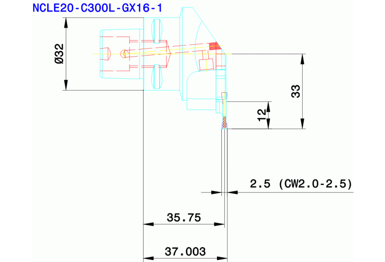 NCLE20-C300L-GX16-1