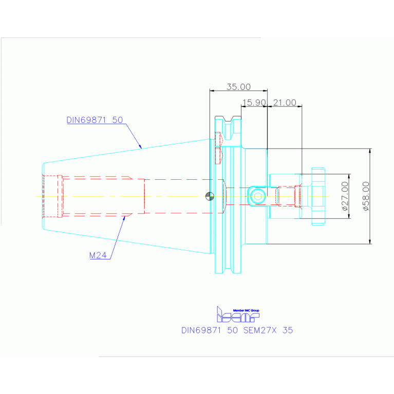 DIN69871 50 SEM27X 35