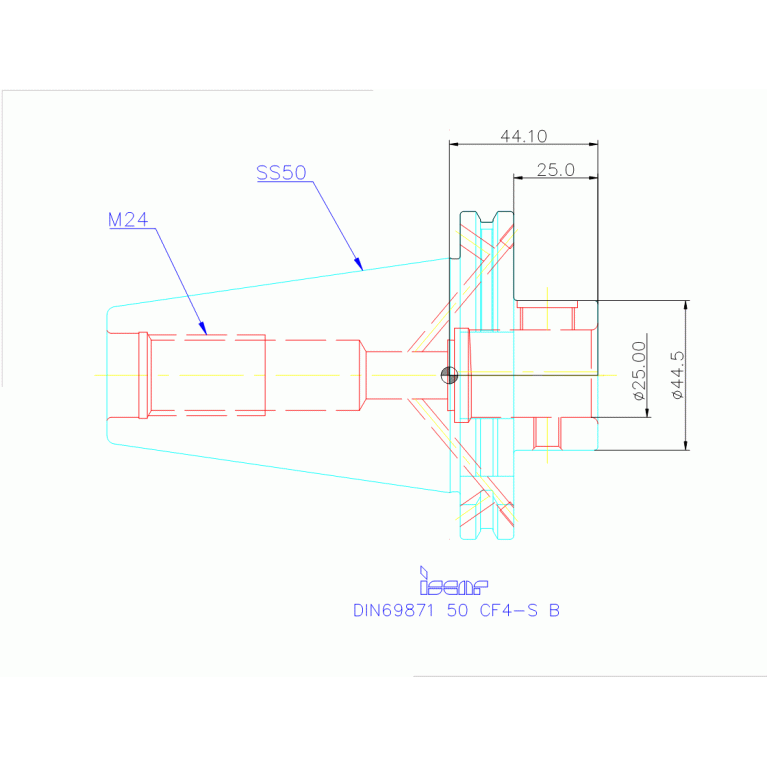 DIN69871 50 CF4-S B