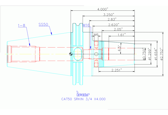 CAT50 SRKIN 3/4 X4.000