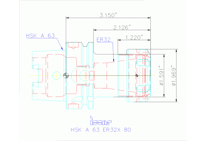 HSK A63 ER32X80