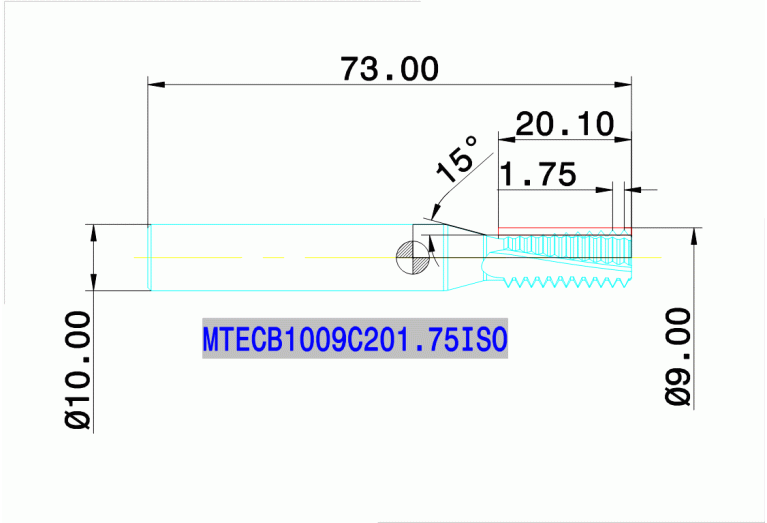 MTECB 1009C20 1.75ISO IN2005