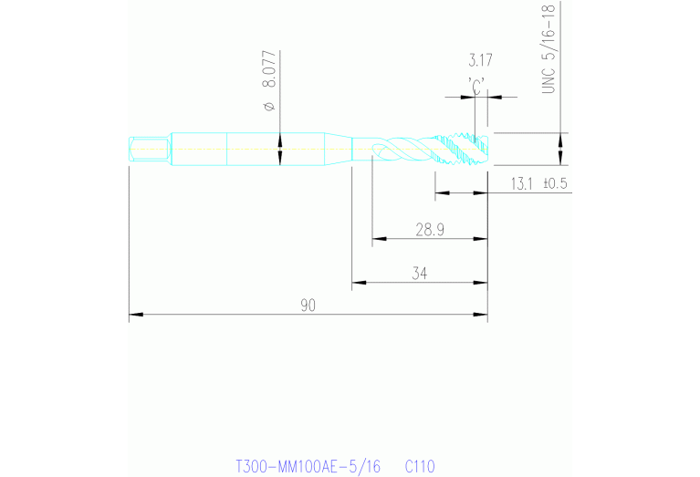 T300-MM100AE-5/16 C110