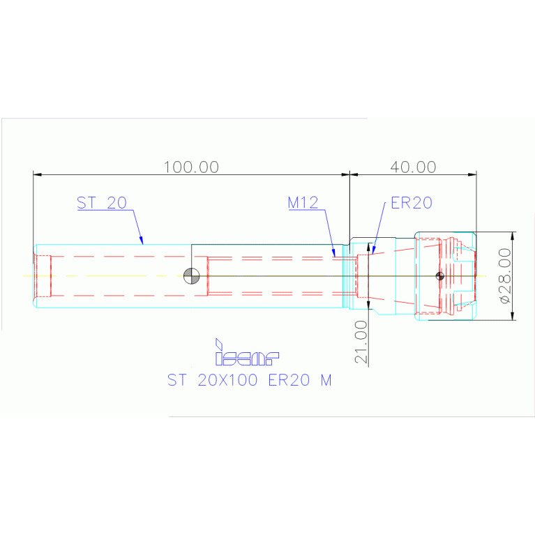 ST 20X100 ER20 M