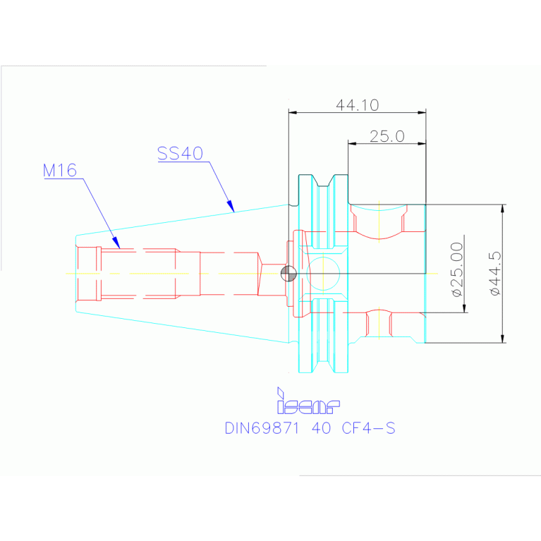 DIN69871 40 CF4-S