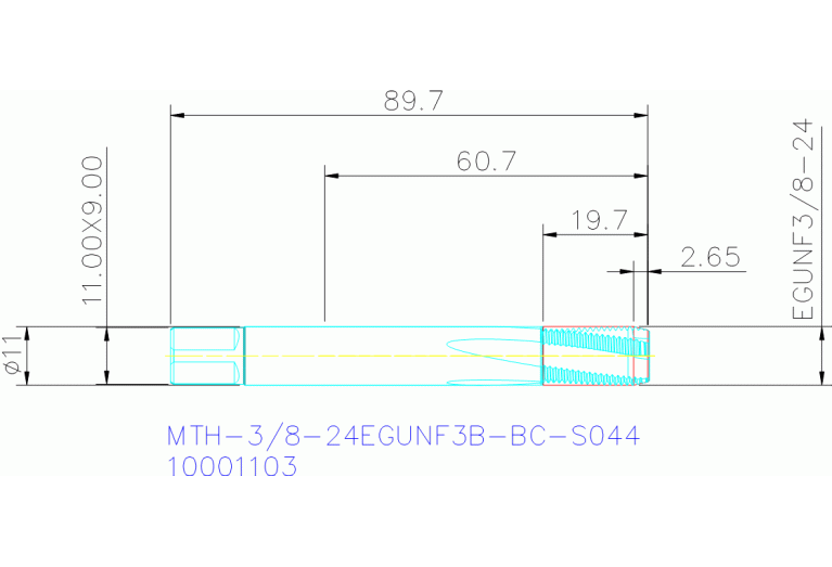 MTH-3/8-24EGUNF3B-BC-S044