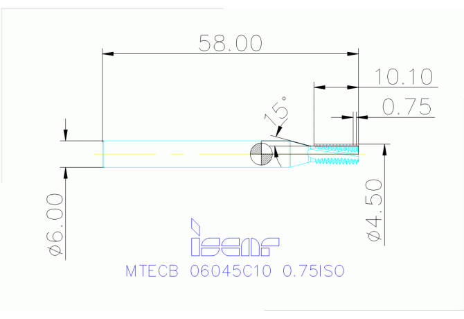MTECB 06045C10 0.75ISO IC908