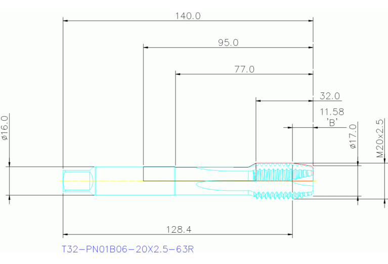 T32-PN01B06-20X2.5-63R