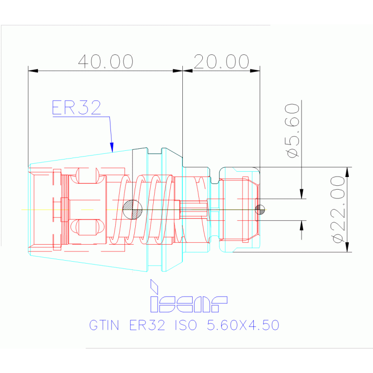 GTIN ER32 ISO 5.60X4.50