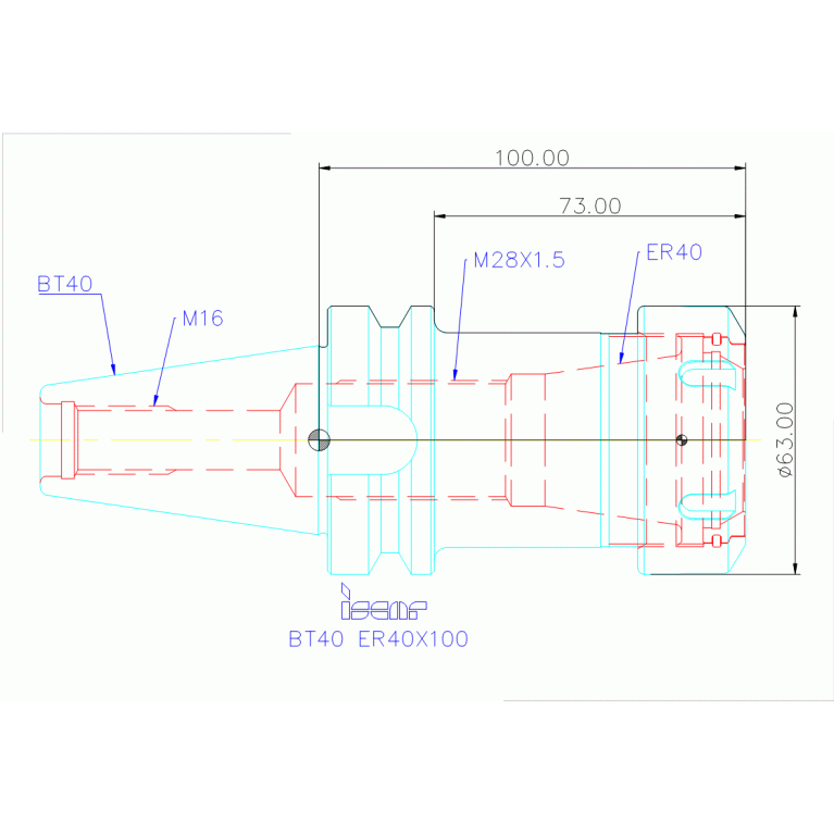 BT40 ER40X100