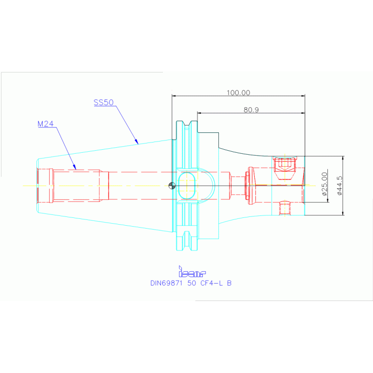 DIN69871 50 CF4-L B