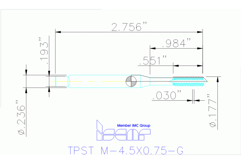 TPST M-4.5X0.75-G HENI