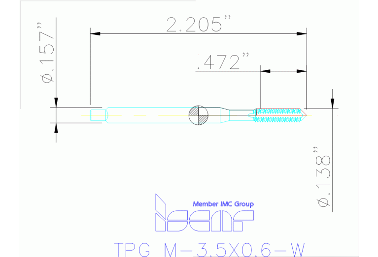 TPG M-3.5X0.6-W HE