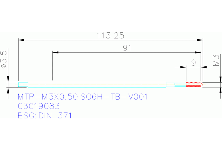 MTP-M3X0.50ISO6H-TB-V001