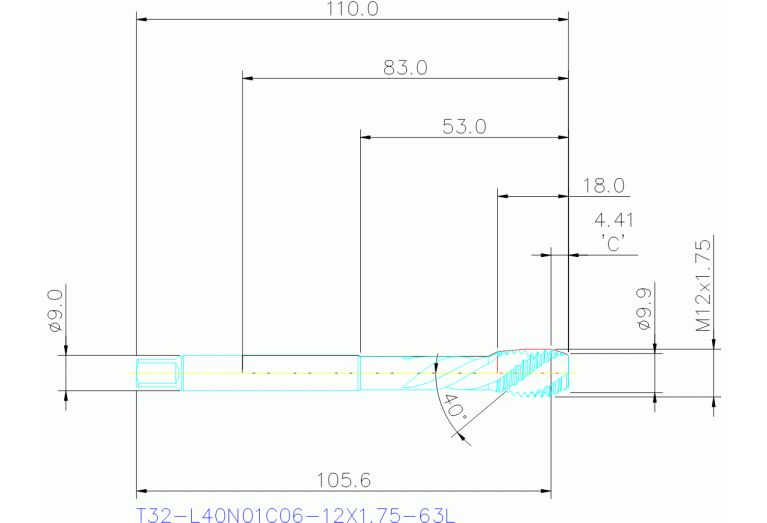 T32-L40N01C06-12X1.75-63L