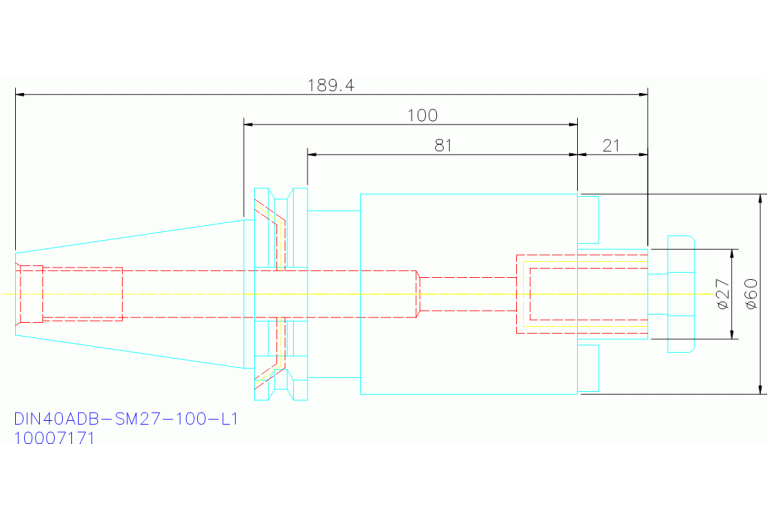 DIN40ADB-SM27-100-L1