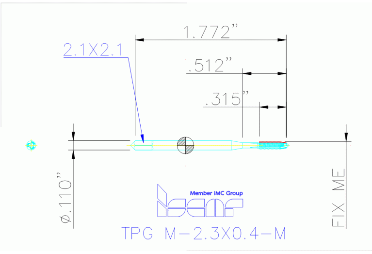 TPG M-2.3X0.4-M HEST