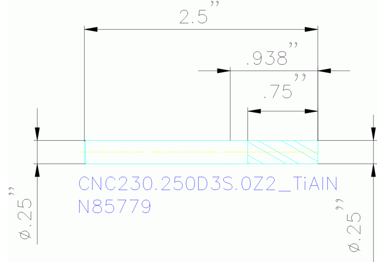 CNC230.250D3S.0Z2 TIALN