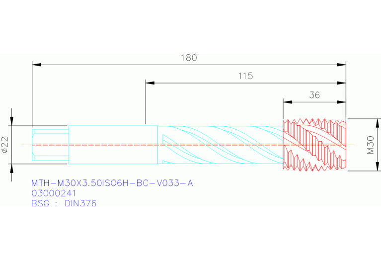 MTH-M30X3.50ISO6H-BC-V033-A