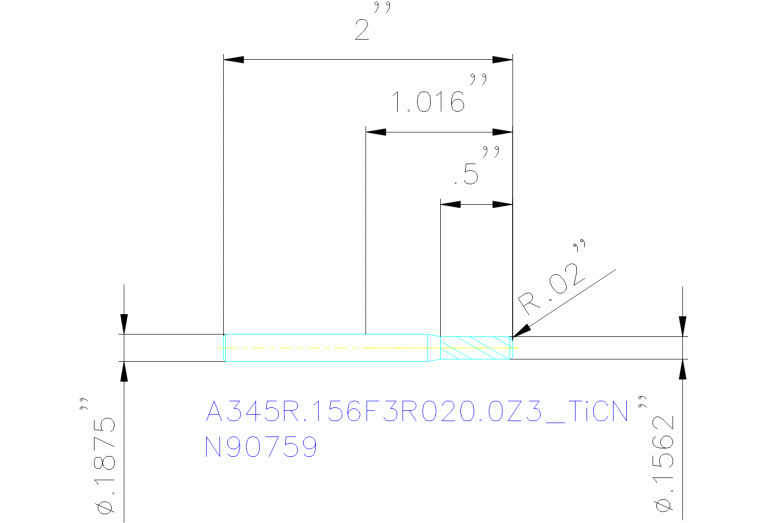 A345R.156F3R020.0Z3 TICN