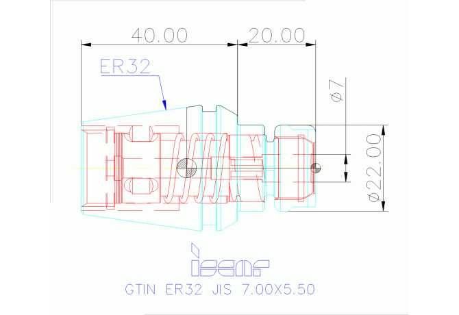 GTIN ER32 JIS 7.00X5.50