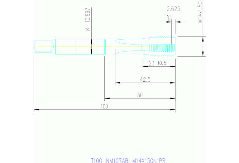 T100-NM107AB-M14X150N1PR