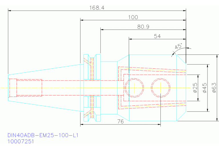 DIN40ADB-EM25-100-L1