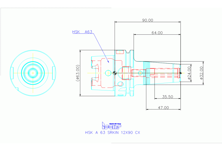 HSK A63 SRKIN12X90 CX