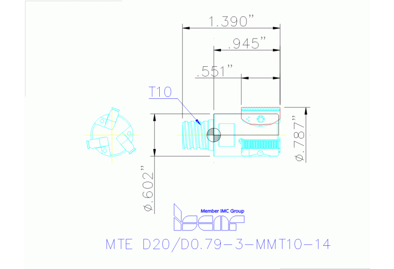 MTE D20/D0.79-3-MMT10-14