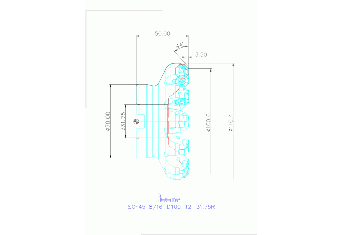 SOF45 8/16-D100-12-31.75R