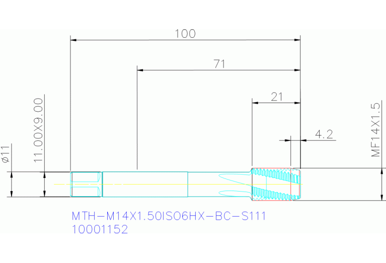 MTH-M14X1.50ISO6HX-BC-S111