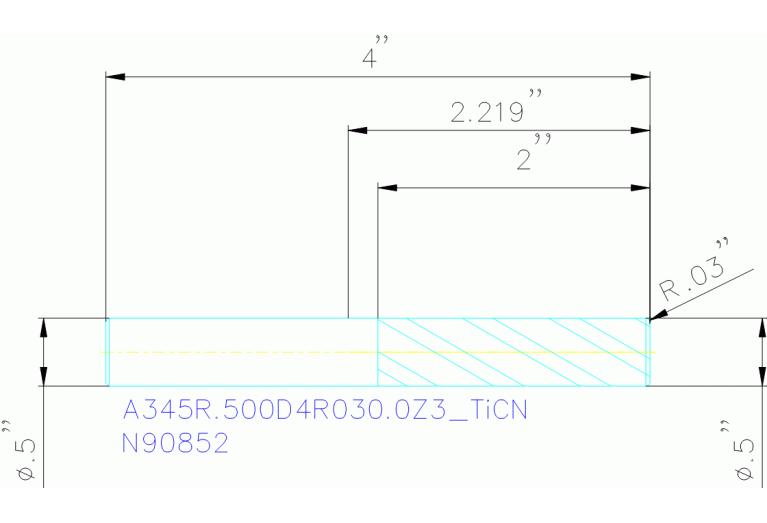 A345R.500D4R030.0Z3 TICN