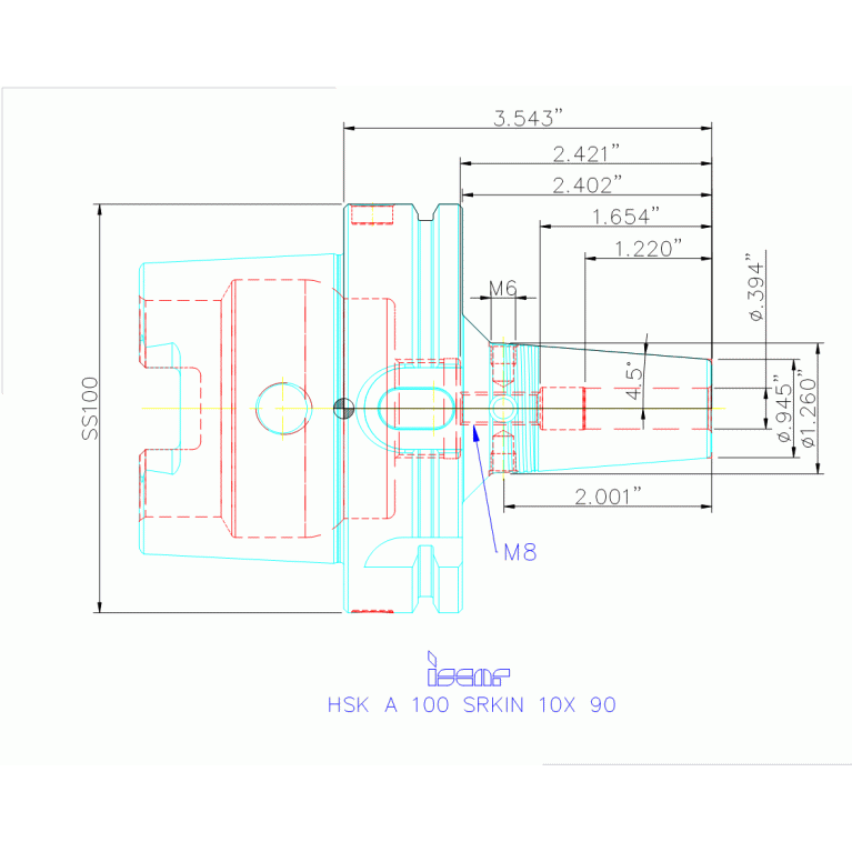 HSK A100 SRKIN10X90