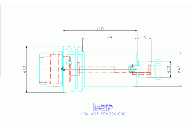 HSK A63 SEM22X100C