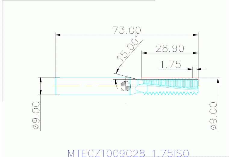 MTECZ 1009C28 1.75ISO IN2005
