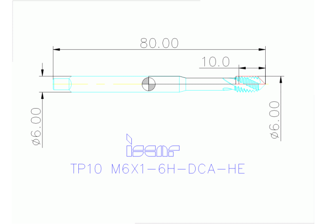 TP10 M6X1-6H-DCA-HE