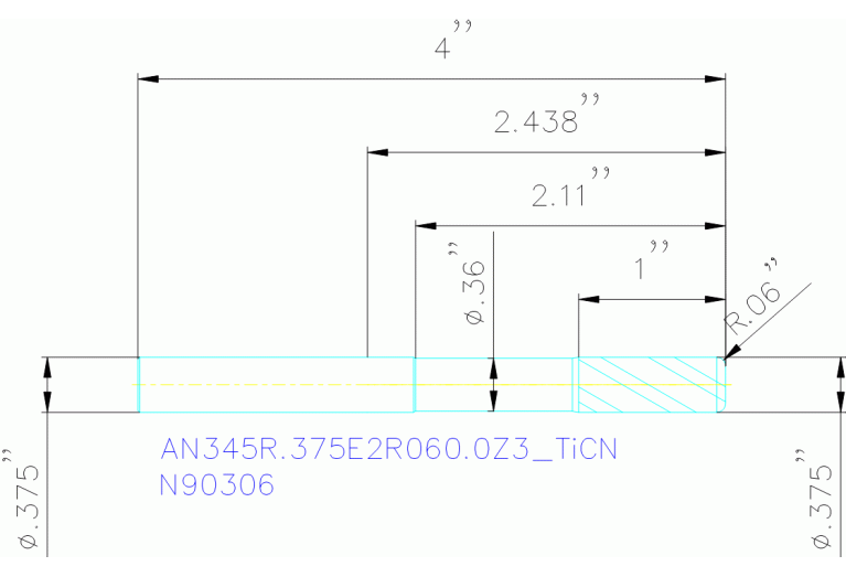 AN345R.375E2R060.0Z3 TICN