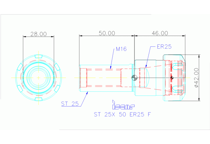 ST 25X 50 ER25 F