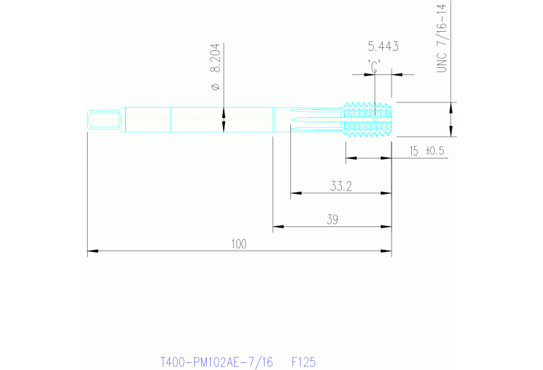 T400-PM102AE-7/16 F125