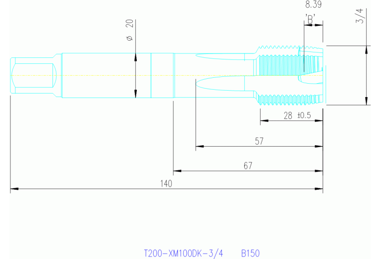 T200-XM100DK-3/4 B145