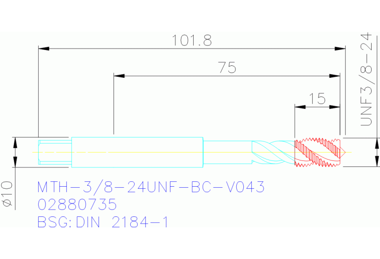 MTH-3/8-24UNF-BC-V043
