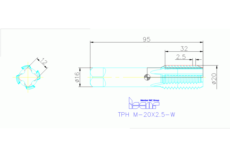 TPH M-20X2.5-W HS